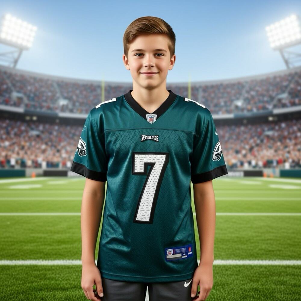 Philadelphia Eagles NFL Michael Vick Mesh Sports Jersey OnField Youth M Green